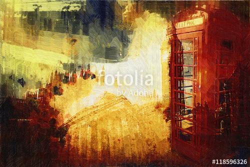 London oil art illustration, Premium Kollekció