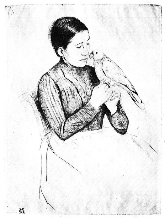 A papagáj, Mary Cassatt