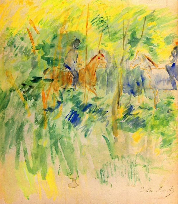 Úton Bois de Boulogne-ba, Berthe Morisot