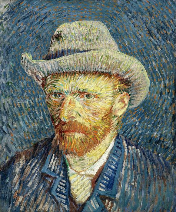 Önarckép szürke kalapban, Vincent Van Gogh